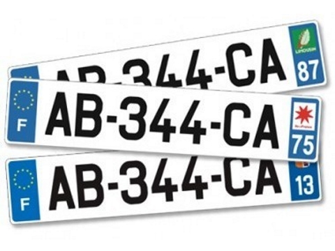 Plaque immatriculation - 520 x 110 mm